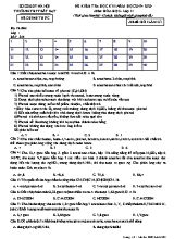 Đề kiểm tra học kỳ II môn Hóa học Lớp 11 - Năm học 2019-2020 - Trường THPT Bất Bạt